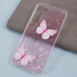 Etui do Samsung Galaxy S24, Glitter Butterfly, różowe