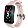 Pasek Silikonowy do Huawei Band 6 / Honor Band 6, Sand Pink