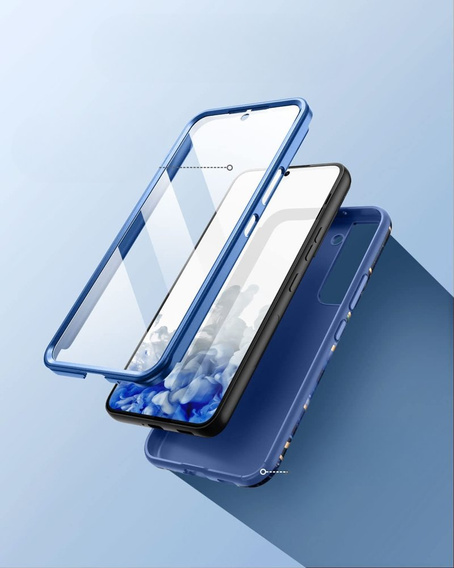 Etui do Samsung Galaxy S22, Suritch Full Body Cosmos, niebieskie