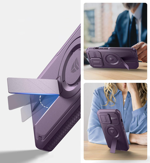 Etui Dexnor z MagSafe i osłoną aparatu do iPhone 13 Pro – fioletowy