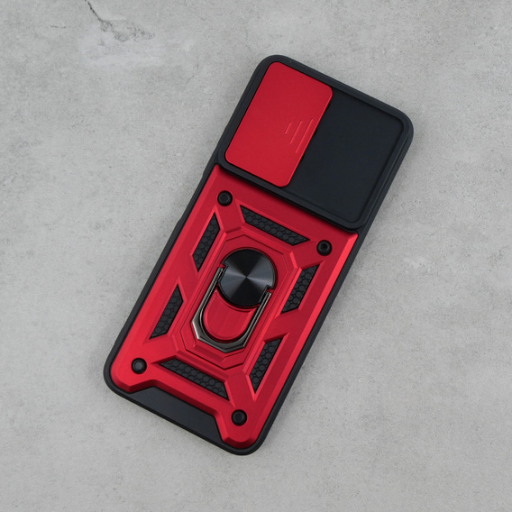 Etui pancerne do Xiaomi Redmi 12, CamShield Slide, czerwone