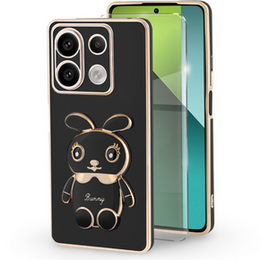 Etui do Xiaomi Redmi Note 13 Pro 5G, Rabbit, czarne + Szkło Hartowane 9H