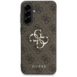 Etui GUESS do Samsung Galaxy A56 5G, 4G Big Metal Logo, brązowe