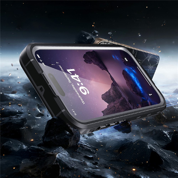 Etui do iPhone 17, Wodoodporne IP68, SHELLBOX MagSafe, czarne