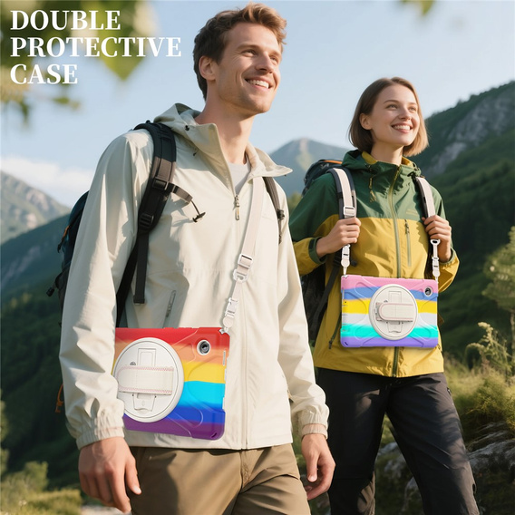 Pancerne etui z podstawką i paskiem na ramię do Samsung Galaxy Tab A11