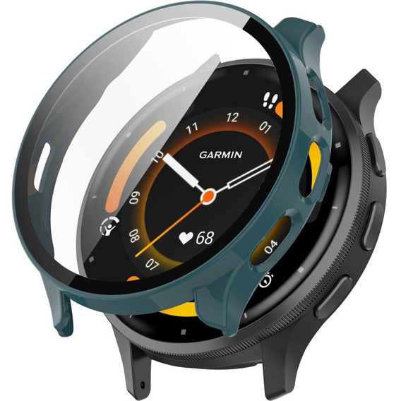 2w1 Etui + Szkło Hartowane do Garmin Venu 3, Zielone