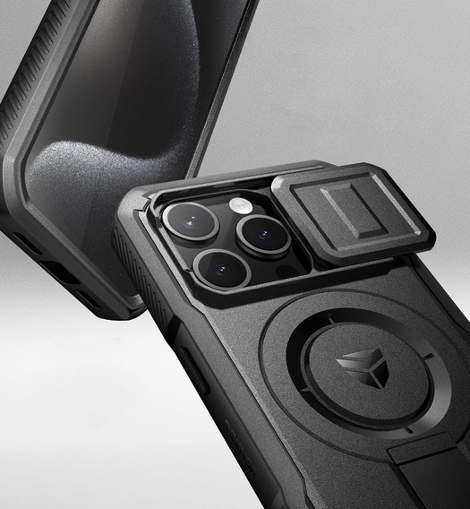 Dexnor – magnetyczne etui z osłoną aparatu do iPhone 15 Pro - czarne