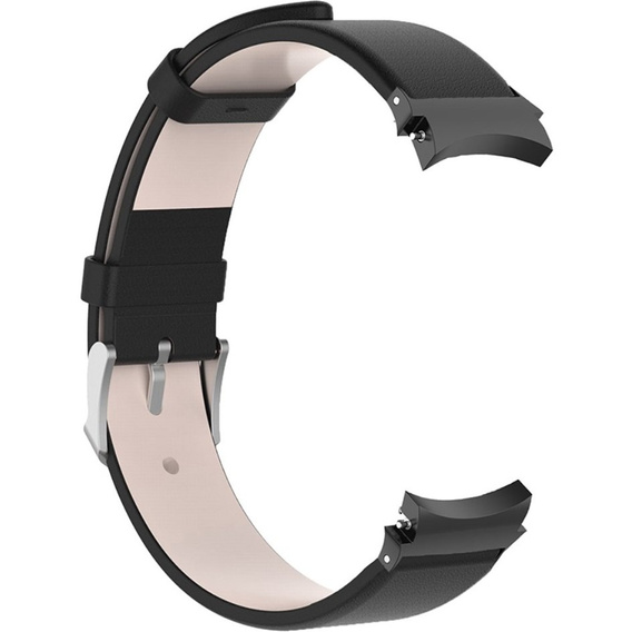 Pasek Skórzany do Samsung Galaxy Watch 4/5/6 40/42/43/44/45/46/47mm, Czarny