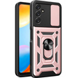 Etui pancerne do Samsung Galaxy A14 4G/5G, CamShield Slide, różowe