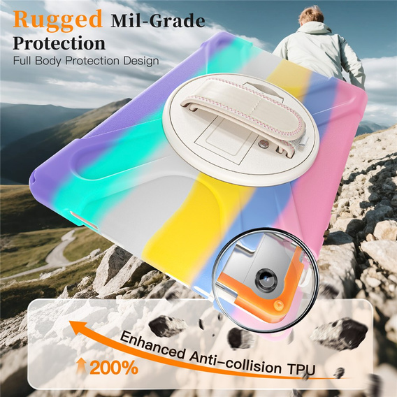 Pancerne etui z podstawką i paskiem na ramię do Samsung Galaxy Tab A11+