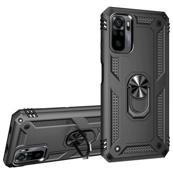 Etui pancerne do Xiaomi Redmi Note 10/10S, Nox Case Ring, czarne