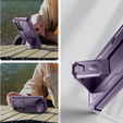 Etui pancerne do Samsung Galaxy S24, Dexnor Full Body (Two Frames), fioletowe