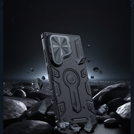 Etui do Samsung Galaxy S24 Ultra, pancerne Nillkin, CamShield Armor Prop, Czarne