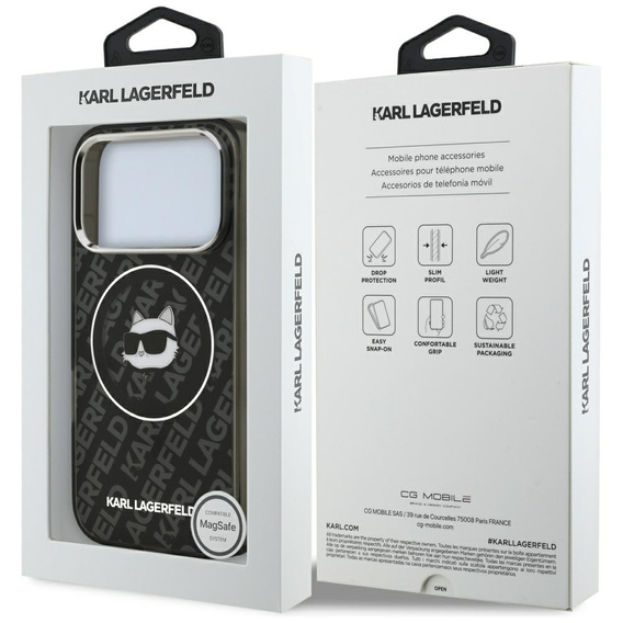 Etui Karl Lagerfeld IML Choupette Head Logo MagSafe do iPhone 17 Pro Max
