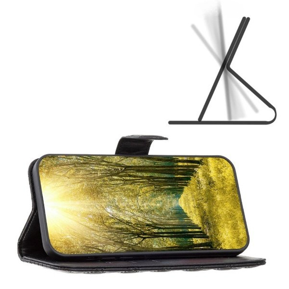 Etui z klapką do Oppo A17, Wallet, BINFEN COLOR, czarne
