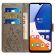 Etui z klapką do Samsung Galaxy S23 FE, Butterfly, szare