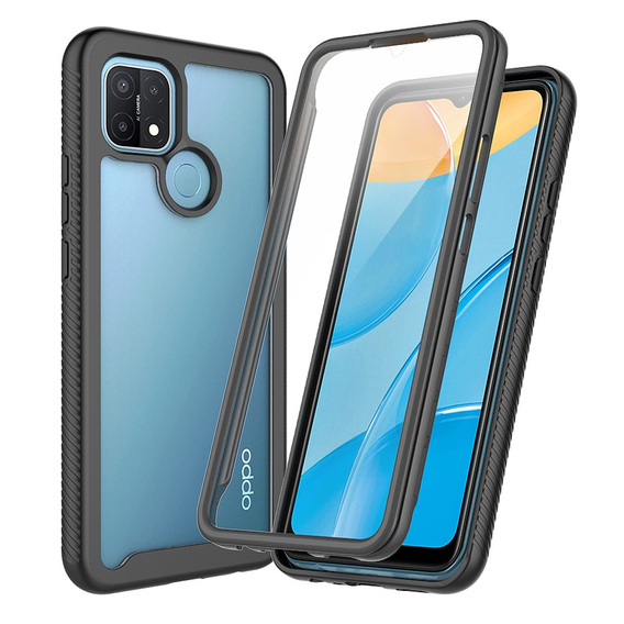 Etui do Oppo A15 / A15S, Shockproof, z folią, czarne