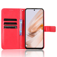 Etui z klapką do Xiaomi Redmi 13, Crazy Horse Wallet, czerwone