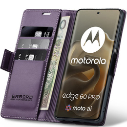 Etui ERBORD Glossy Litchi portfel z klapką do Motorola Edge 60 Pro