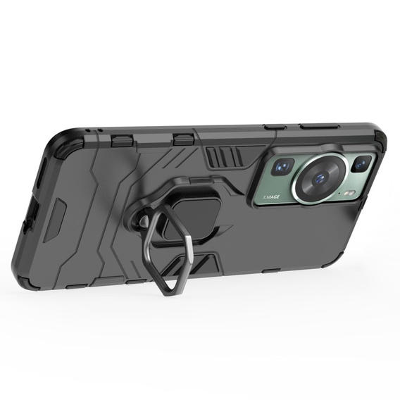 Etui do Huawei P60 / P60 Pro, Kickstand Ring, czarne