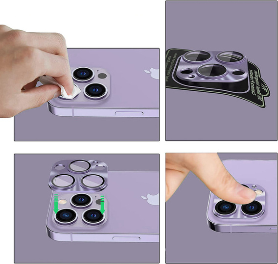 Osłona na obiektyw ENKAY do iPhone 14 Pro / 14 Pro Max, Purple