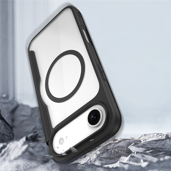 Etui Dux Ducis do iPhone 17 Air, Skin X Pro,  z klapką, do MagSafe, czarne