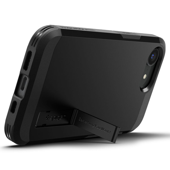 Etui Spigen do iPhone 16E, Tough Armor Mag MagSafe, czarne + Szkło Hartowane 9H