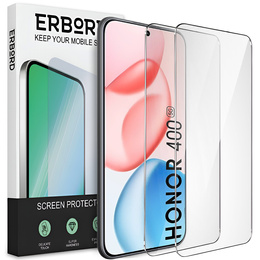 2x Szkło Hartowane ERBORD 9H Hard Glass do Honor 400 5G – codzienna ochrona w eleganckim wydaniu