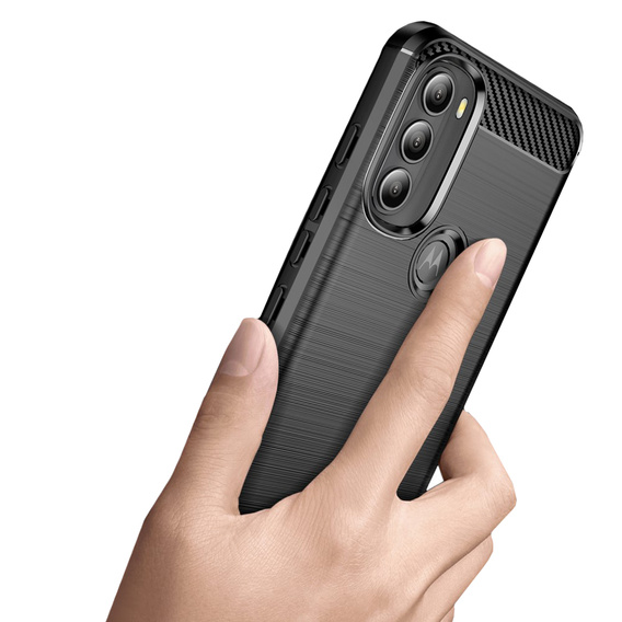 Etui do Motorola Moto G71 5G, Karbon, czarne