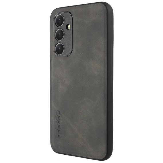 Etui do Samsung Galaxy A54 5G, ERBORD Business, z blaszką do uchwytów samochodowych, szare