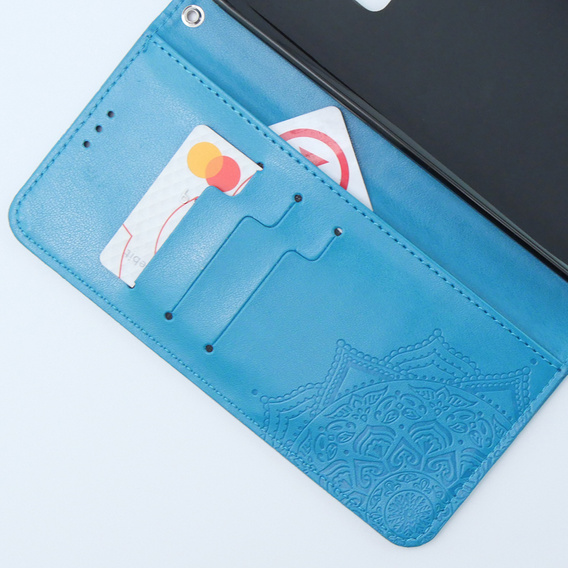 Etui z klapką do Xiaomi 13T / 13T Pro, Mandala, niebieskie