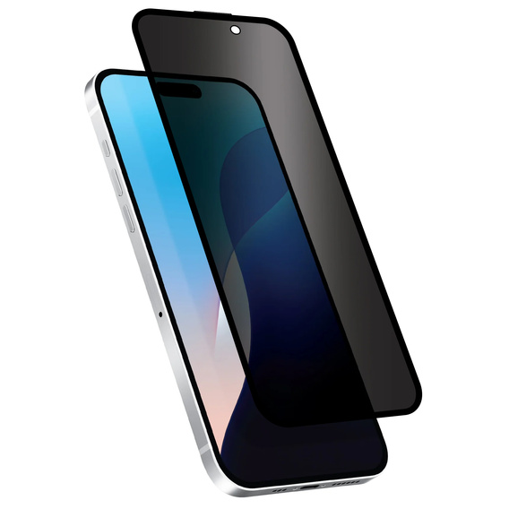 2x Szkło Hartowane prywatyzujące do iPhone 16 Pro Max, ERBORD 9H Easy App Anti-Peep