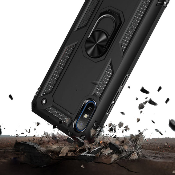 Etui pancerne do Xiaomi Redmi 9A, Nox Case Ring, czarne
