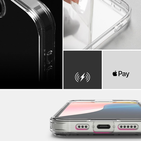 Etui Ringke Fusion do Iphone 16E, Clear + Szkło Hartowane 9H