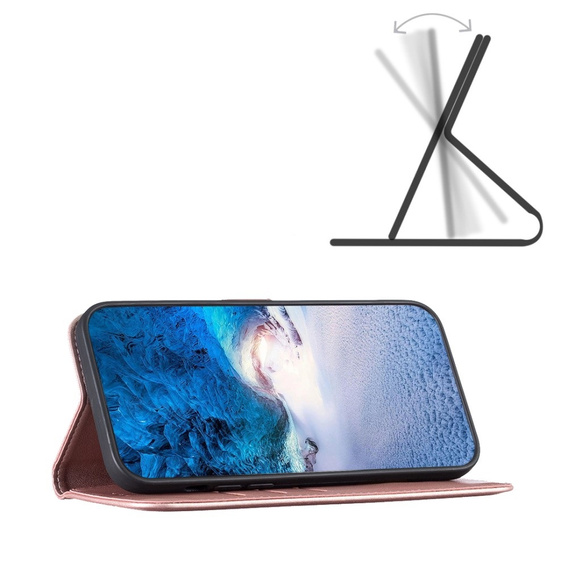 Etui z klapką do Xiaomi Redmi Note 13 Pro 5G,BINFEN Wallet, różowe
