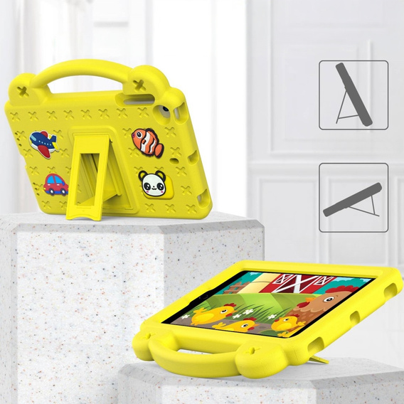 Etui do iPad mini 7.9" 2019/2015/2014/2013/2012 (5/4/3/2/1 gen.), Cute Patterns, z podstawką, Żółte