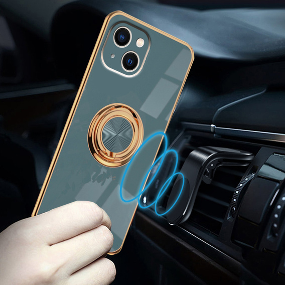 Etui do iPhone 14 Plus, Electro Ring, szare