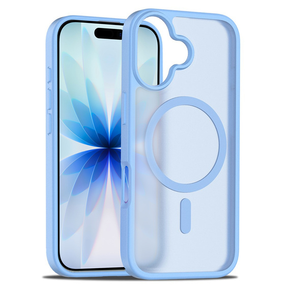 Etui Matt Case do iPhone 17, do MagSafe, półprzezroczyste niebieskie