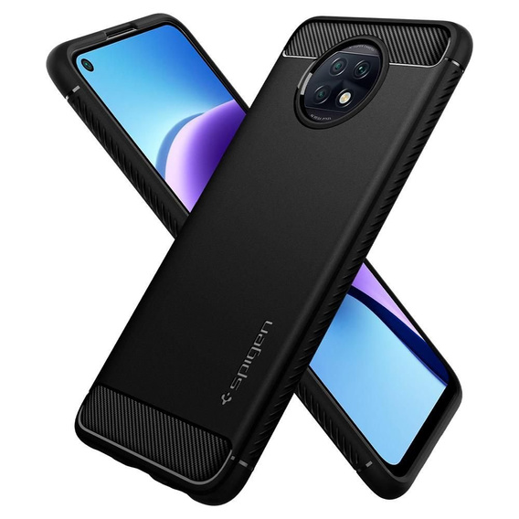 Etui Spigen do Xiaomi Redmi Note 9T 5G, Rugged Armor, czarne