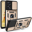 Etui pancerne do Oppo Reno8 T, CamShield Slide, złote