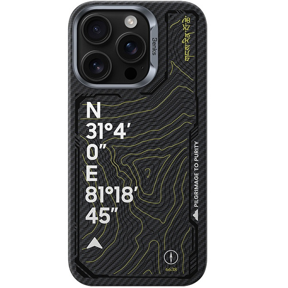 Etui BENKS Kevlar Magnetic Armor Air Kevlar 600D Summit Kangrinboque 0065 do MagSafe do iPhone 16 Pro