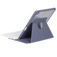 Etui z klawiaturą do iPad 11" 2025 A16 (11 gen.) / iPad 10.9" 2022 (10 gen.), Rotary 360° Leather Touchpad, fioletowe