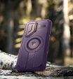 Etui pancerne do Samsung Galaxy S25+ Plus, Dexnor CamProtect MagSafe, fioletowe (Dwie ramki)