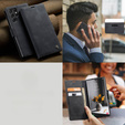 Etui CASEME do Samsung Galaxy S22 Ultra, Leather Wallet Case, czarne