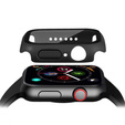 2w1 Etui + Szkło Hartowane do Apple Watch 4/5/6/SE 44MM, Czarne