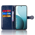 Etui z klapką do Oppo Reno 14F, Wallet Rhombus, niebieskie