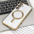 Etui do Samsung Galaxy A55 5G, Electro MagSafe, złote + Szkło na ekran
