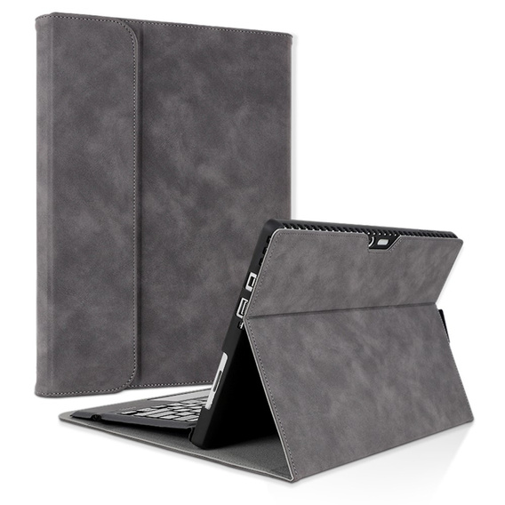 Etui do Microsoft Surface Go 3/Go 2/Go, Wallet Pen Slot, szare