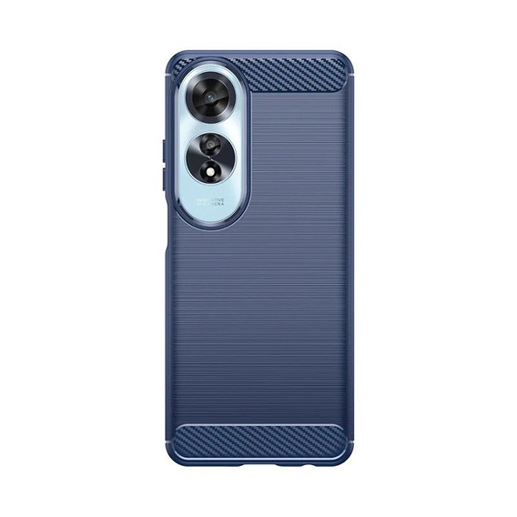 Etui do Oppo A60, Carbon, niebieskie