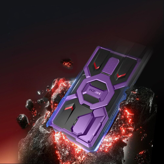 Etui Tongate MECH MagSafe Series fioletowe do Samsung Galaxy S24 Ultra